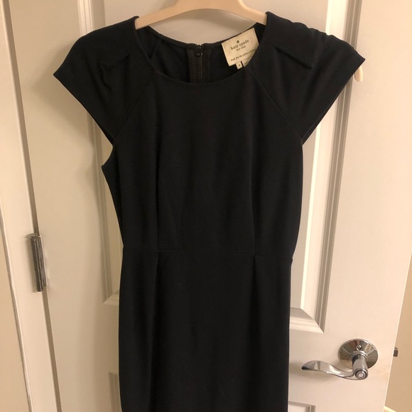Cute Kate spade little black dress; scoop neck, cap shoulder and zip black - Picture 2 of 2